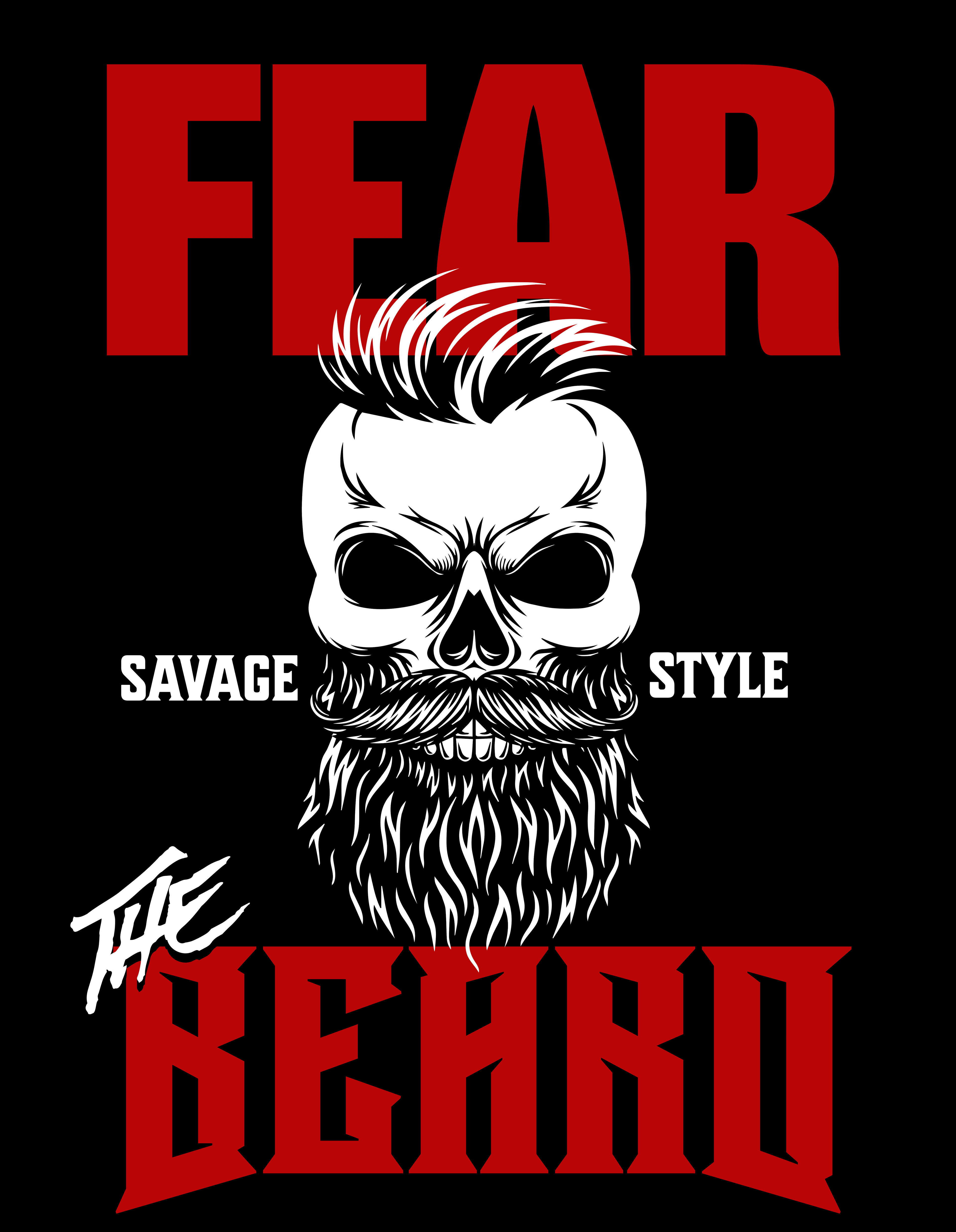 Fear the Beard (Red) - Savage Style