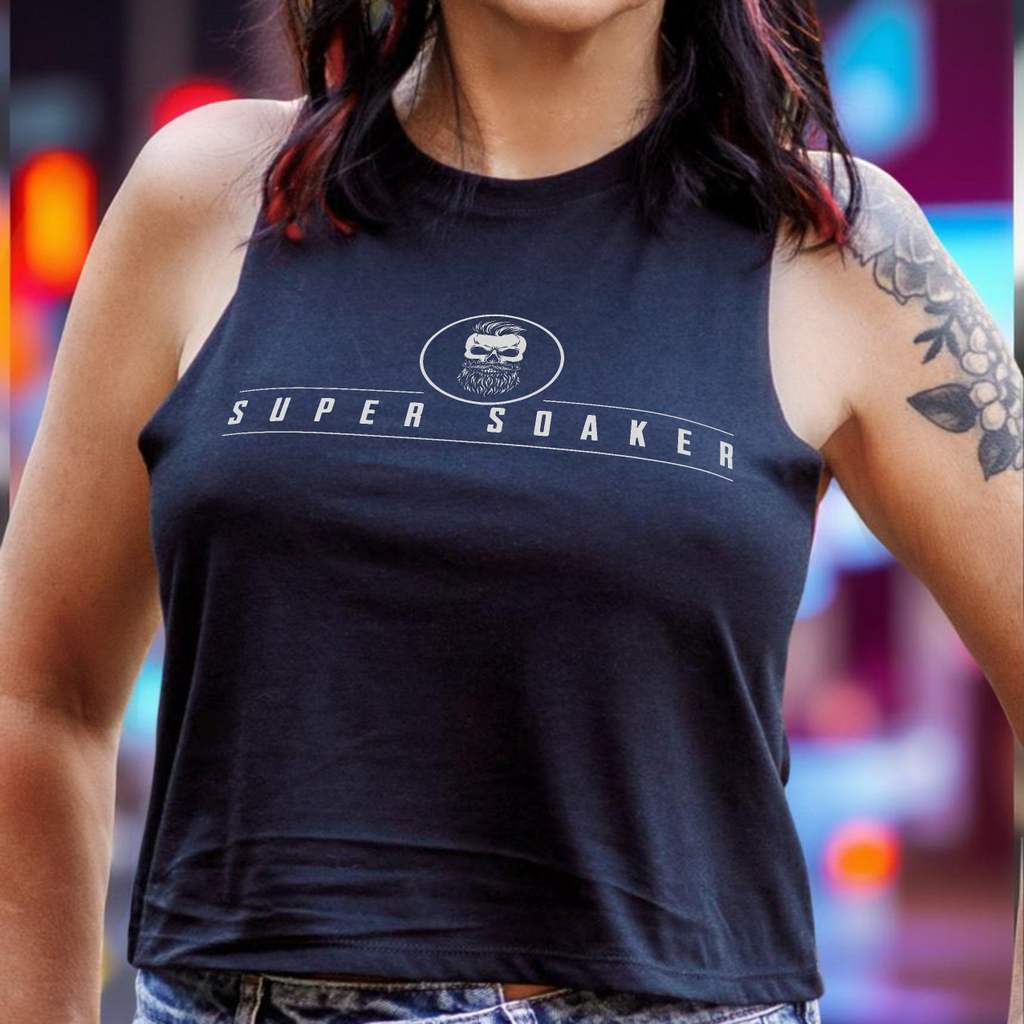 Super Soaker - Savage Style Ladies' Racerback Cropped Tank 4.2 oz.