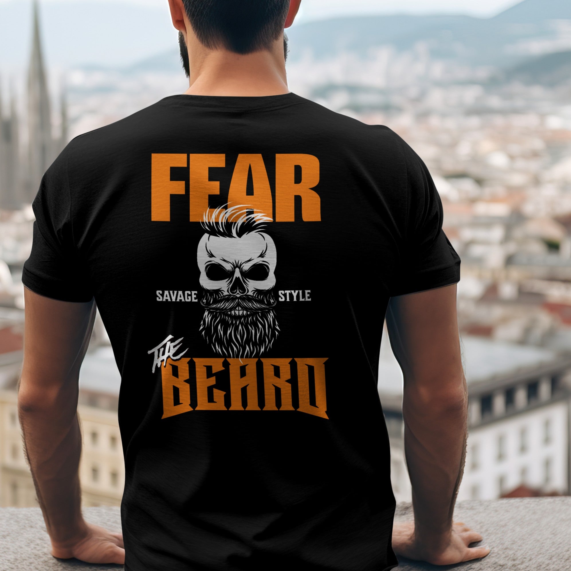 Fear The Bear (Orange) - Savage Style  Heavyweight T-Shirt 6.1 oz.
