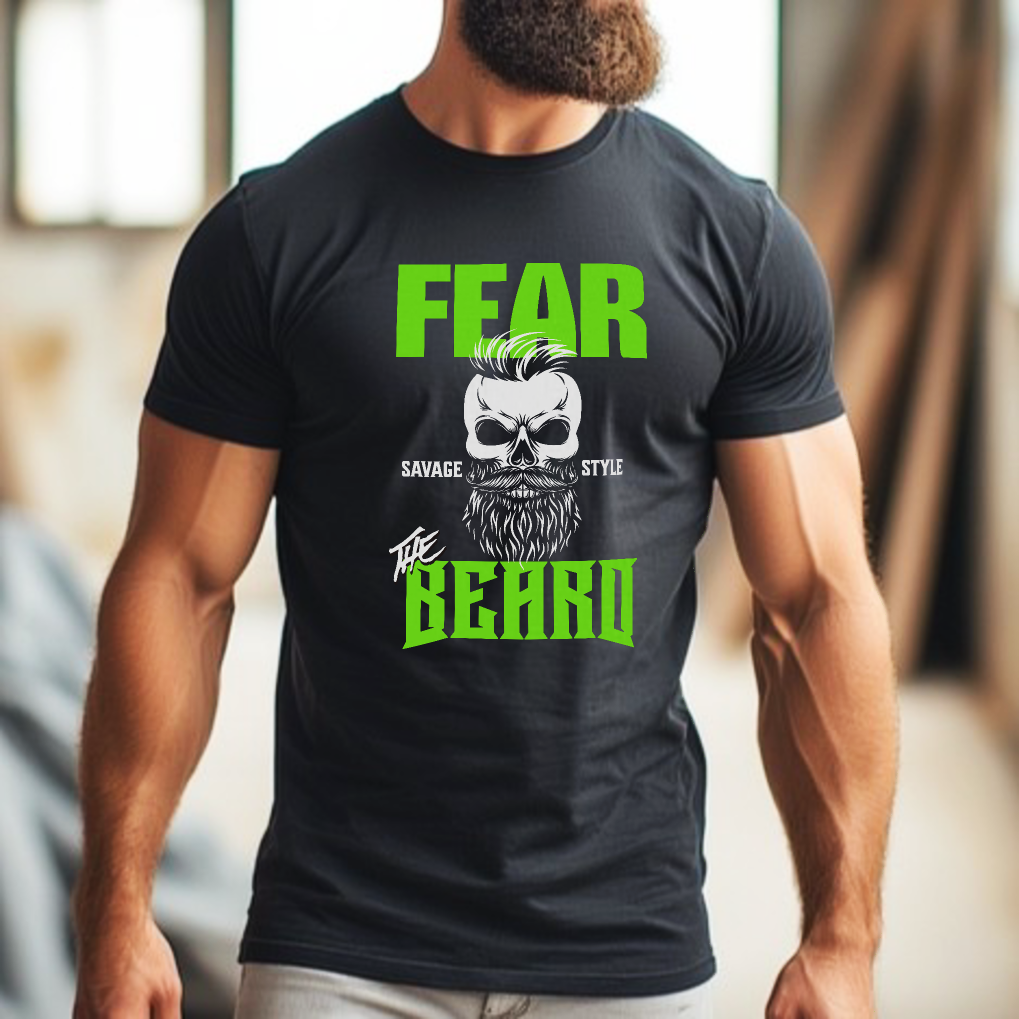 Fear The Beard (Green) - Savage Style Softstyle T-Shirt 4.5 oz.