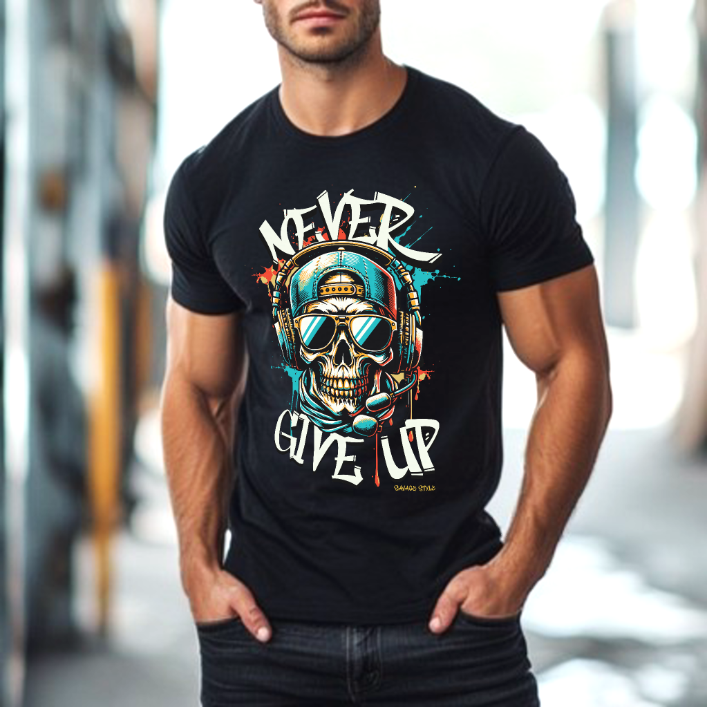 Never Give Up - Savage Style Softstyle T-Shirt 4.5 oz.