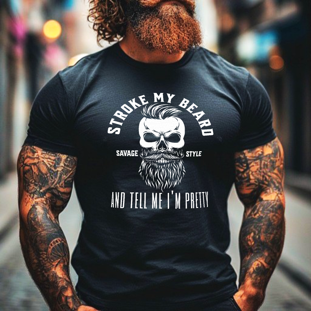 Stroke My Beard (Pretty) - Savage Style Softstyle T-Shirt 4.5 oz.