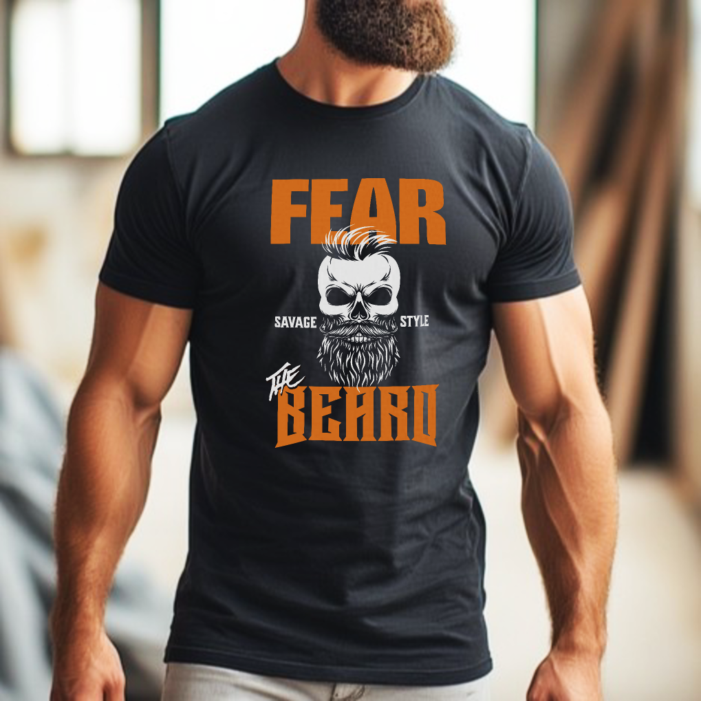 Fear The Beard (Orange) - Savage Style Softstyle T-Shirt 4.5 oz.