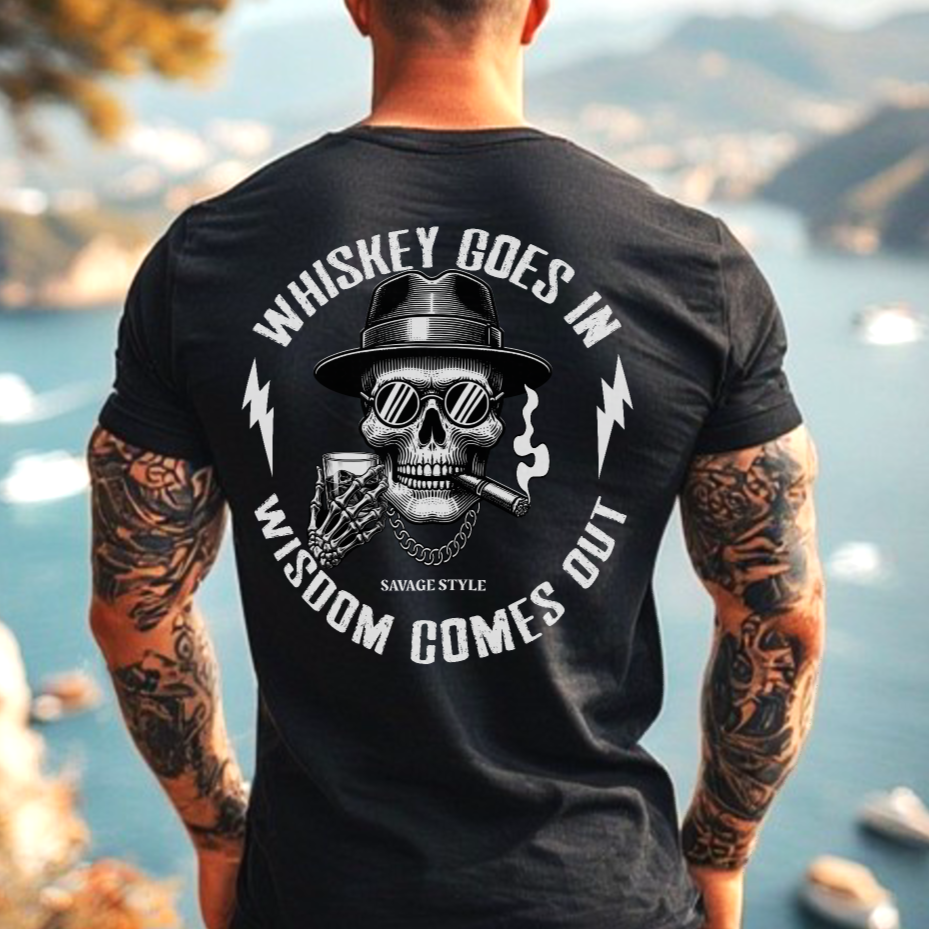 Whiskey Wisdom - Savage Style  Heavyweight T-Shirt 6.1 oz.