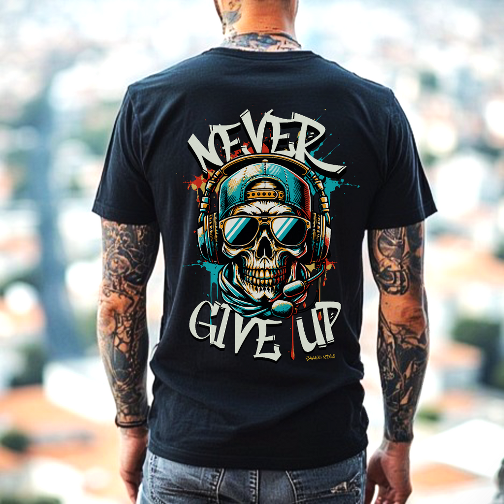 Never Give Up - Savage Style  Heavyweight T-Shirt 6.1 oz.