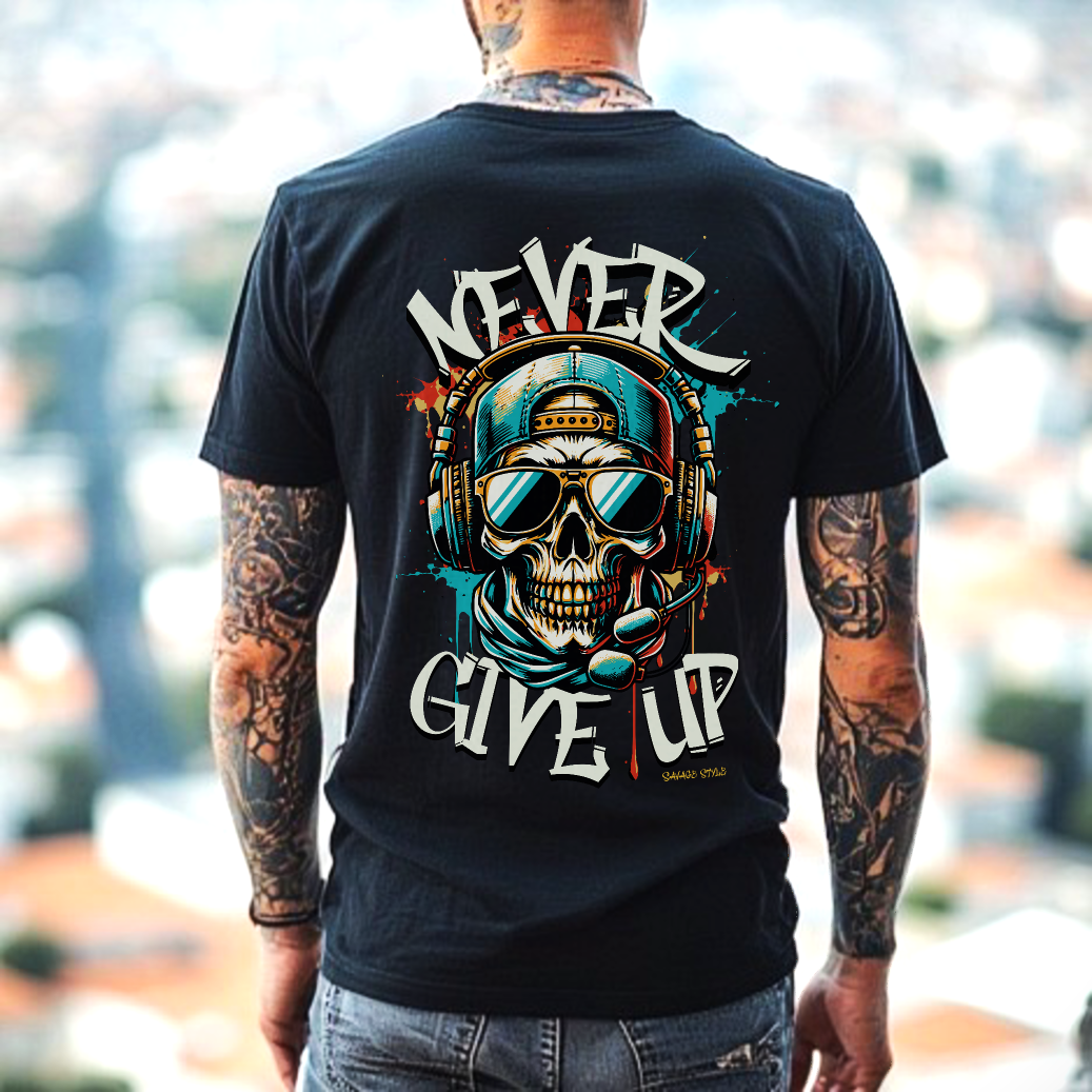 Never Give Up - Savage Style  Heavyweight T-Shirt 6.1 oz.